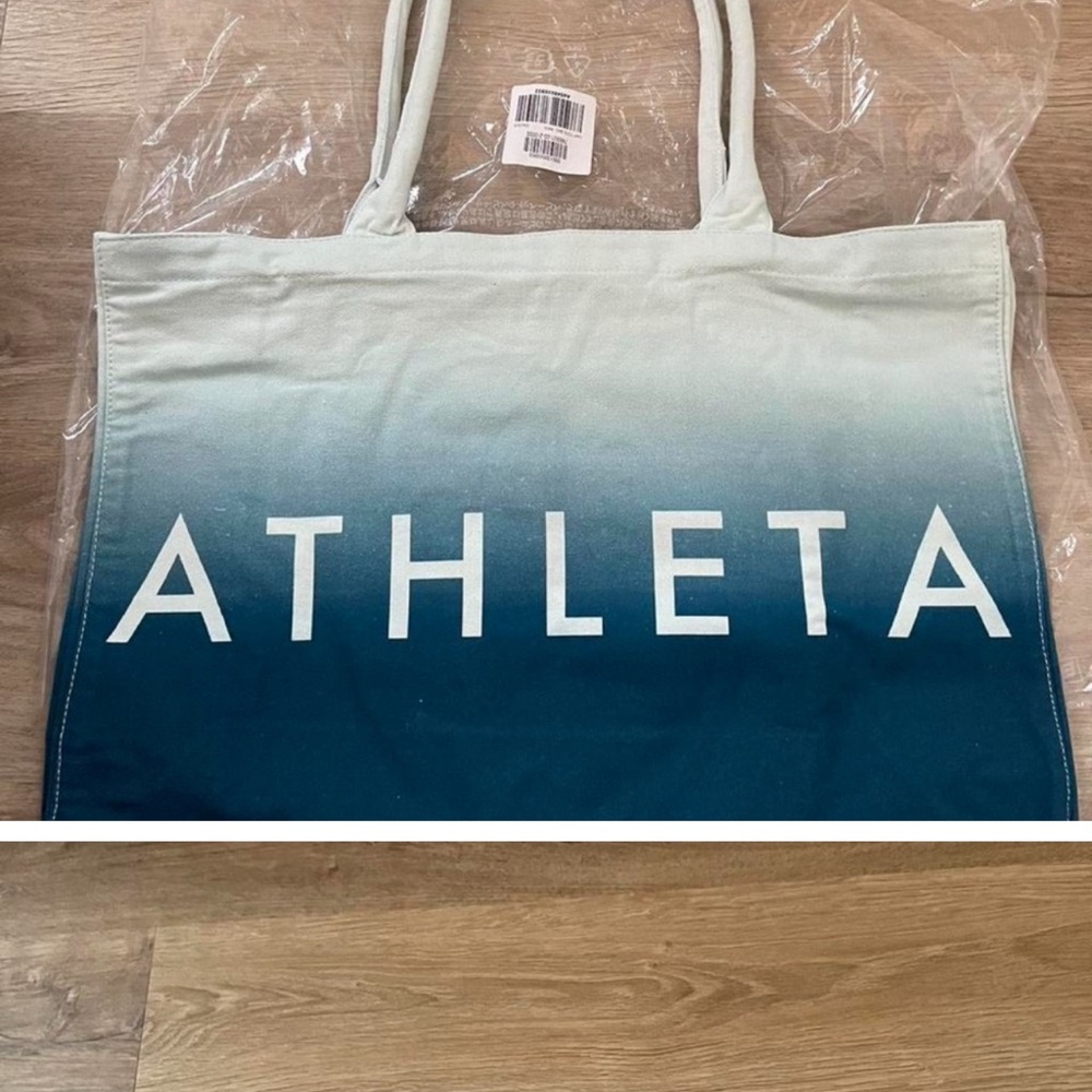 Athleta Blue and White tote bag BNWT